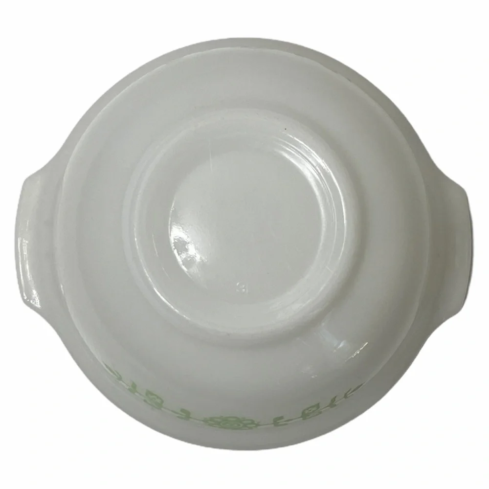 Vintage Pyrex Bowl Side Handles Floral Design MCM Cottagecore Retro Cottage